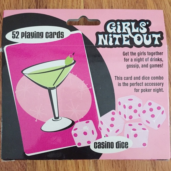 Fundex Games Girls Nite Out Poker set of 52 Playing Cards and 5 Casino Dice Fun - Picture 3 of 3